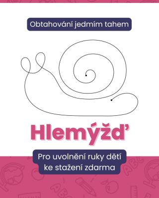 Chceš vyzkoušet moje PDF materiály, ale nevíš, jestli tě to chytne? Stáhni si zdarma malování jedním tahem – hlemýždě a...
