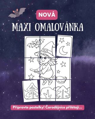 ✨ Čarodějnický rej může začít! ✨ Připravila jsem pro vás novinku – originální maxi omalovánky s čarodějnickým motivem....